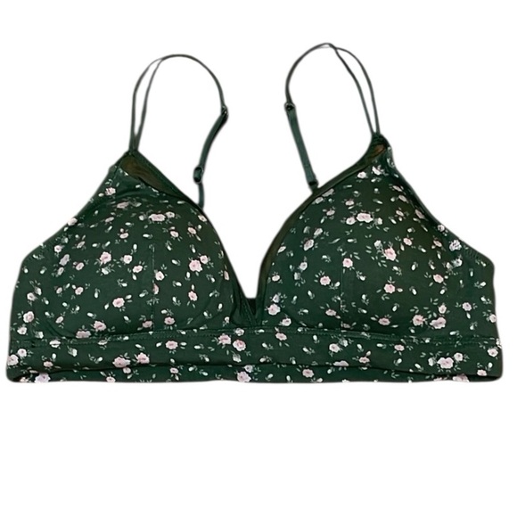Aeropostale Olive Green calico Bra, bralette, Medium - Picture 1 of 4